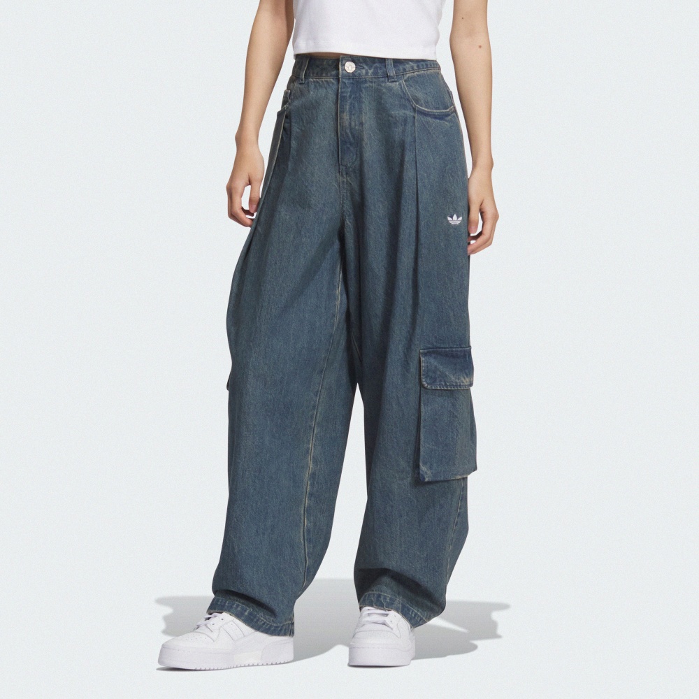 Adidas 丹寧工裝長褲｜飛梭旗艦店