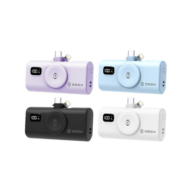 SEEK 三合一迷你快充口袋電源(PW-517)-黑/紫/白/藍