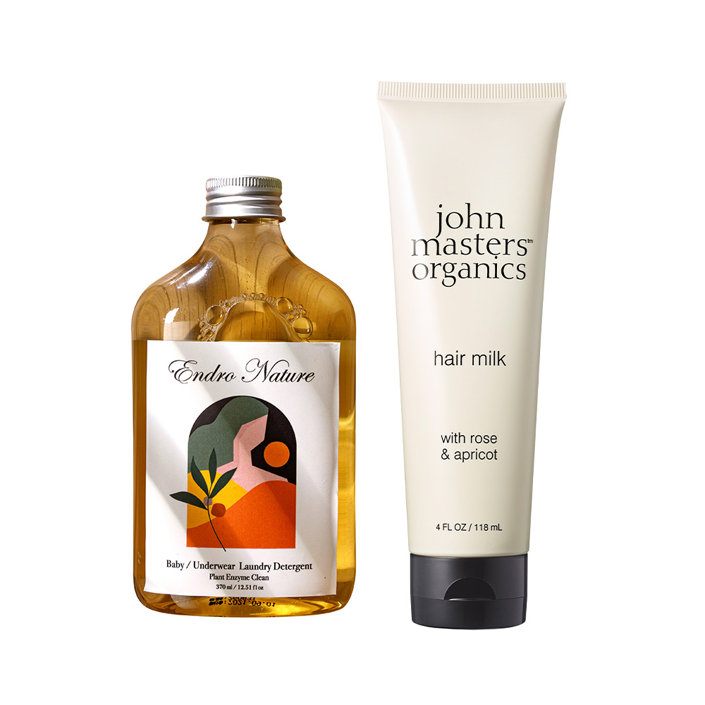 【開學安心呵護】Endro Nature衣物溫柔洗+JMO玫瑰杏桃修護精華乳