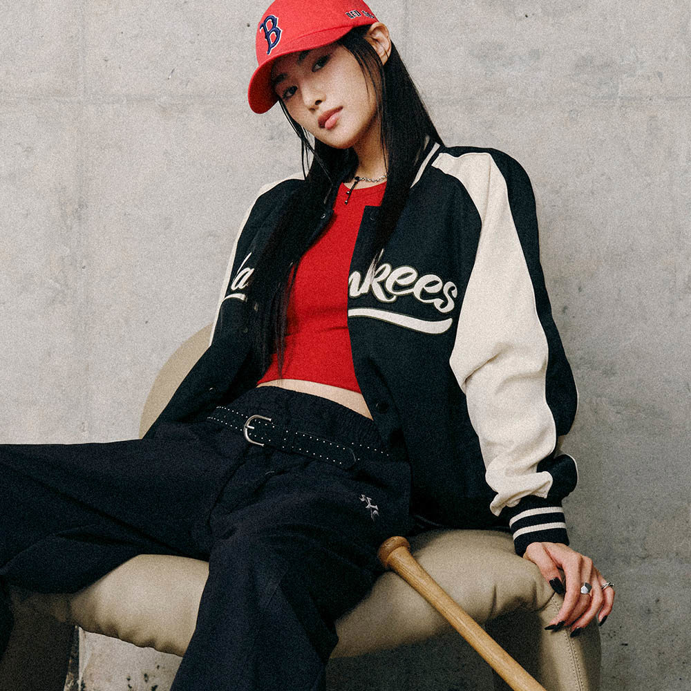 MLB 棒球外套 尼龍外套 夾克 紐約洋基隊 (3AJPB0954-50BKS)