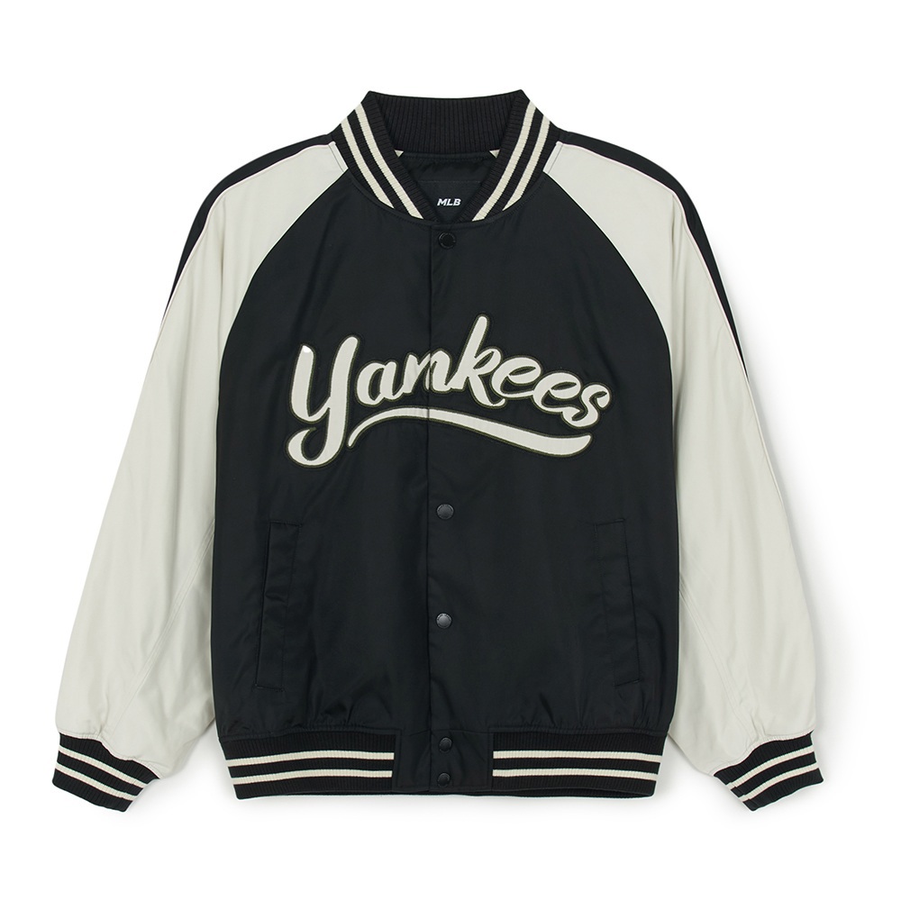 MLB 棒球外套 尼龍外套 夾克 紐約洋基隊 (3AJPB0954-50BKS)
