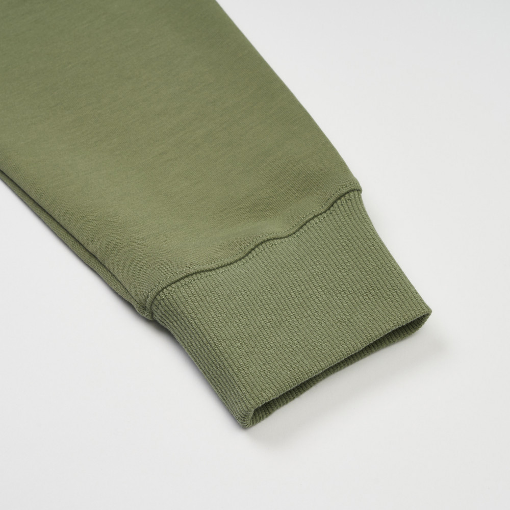 The North Face北面男款綠色舒適大尺寸印花長袖大學T｜8F0KBO9