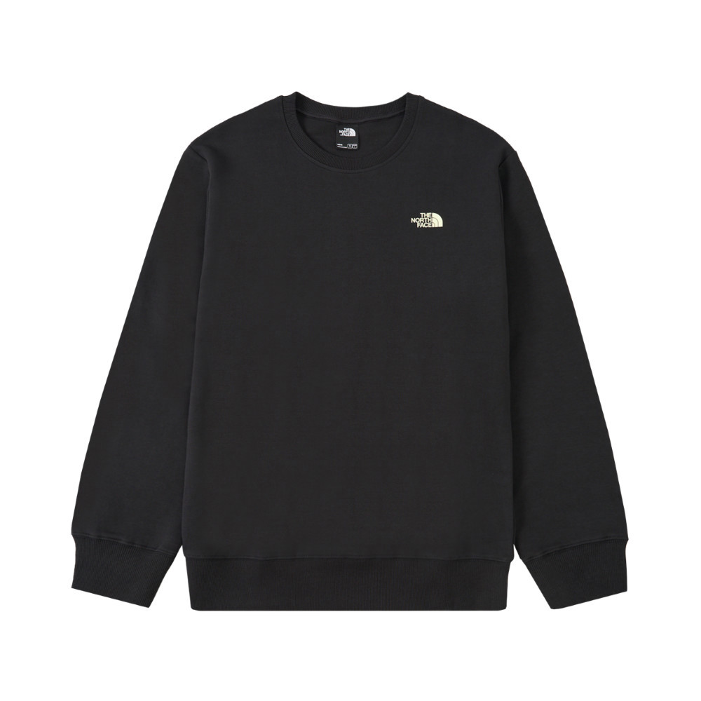 The North Face北面男款黑色舒適大尺寸印花長袖大學T｜8F0KJK3