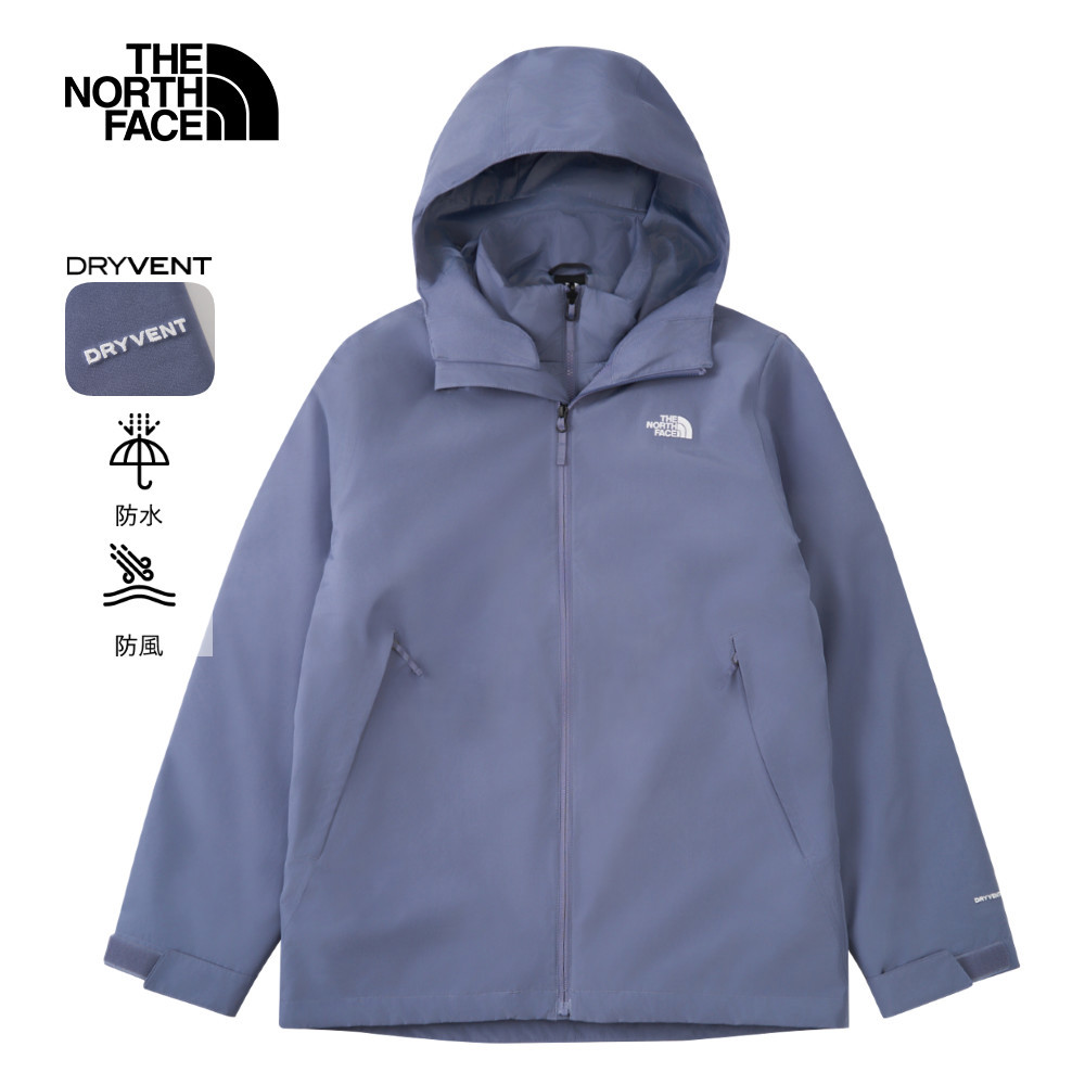 The North Face北面男款紫色DryVent防水透氣鋪棉內裡三合一外套｜8FHWBTR