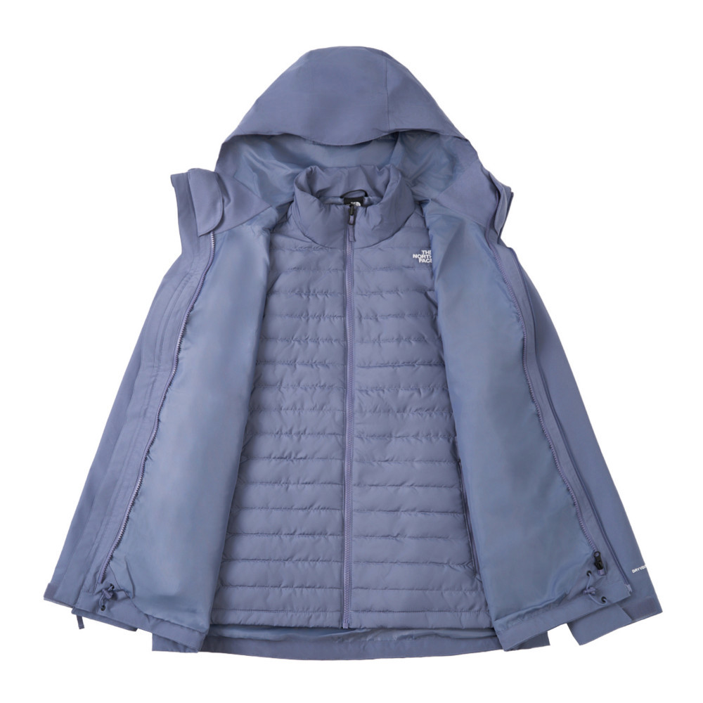 The North Face北面男款紫色DryVent防水透氣鋪棉內裡三合一外套｜8FHWBTR