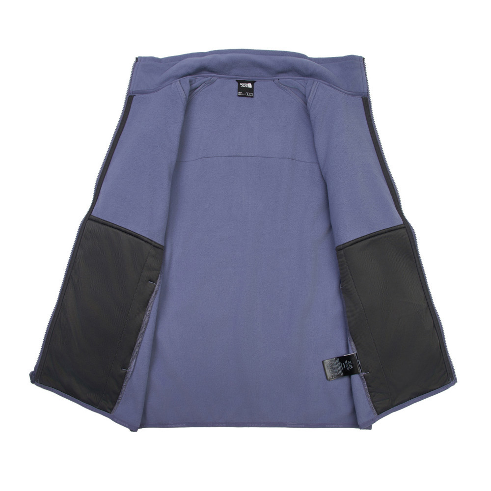 The North Face北面男款藍色DWR防潑水抓絨外套｜8FHYGFI