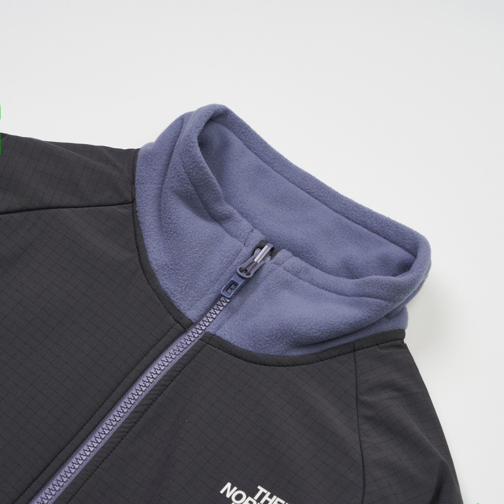 The North Face北面男款藍色DWR防潑水抓絨外套｜8FHYGFI