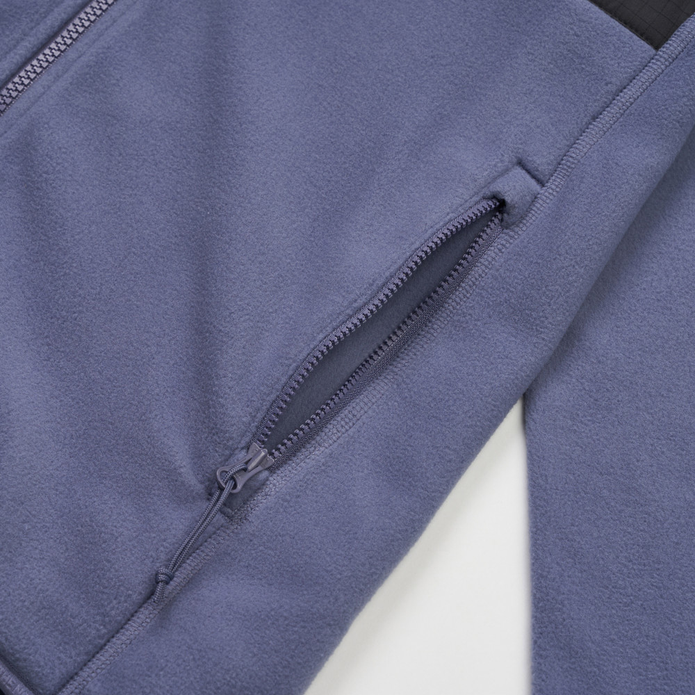 The North Face北面男款藍色DWR防潑水抓絨外套｜8FHYGFI