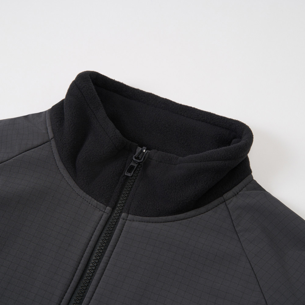 The North Face北面男款黑色DWR防潑水抓絨外套｜8FHYKT0