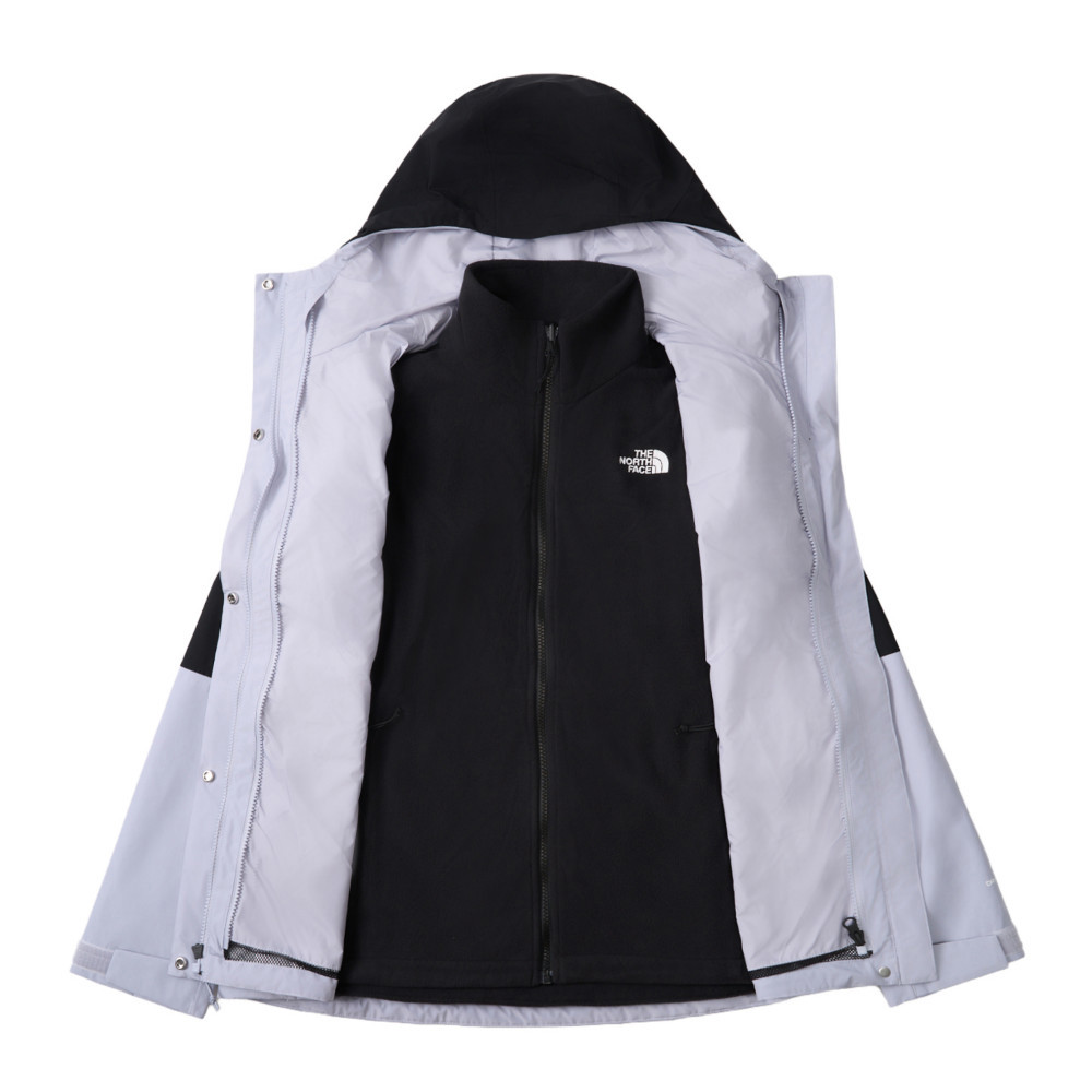 The North Face北面女款藍色DryVent防水透氣抓絨內裡三合一外套｜8CK3D0P