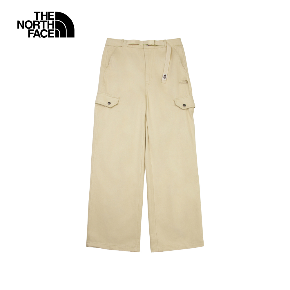 The North Face北面女款米色純棉休閒長褲｜8DWW3X4－迪克運動旗艦