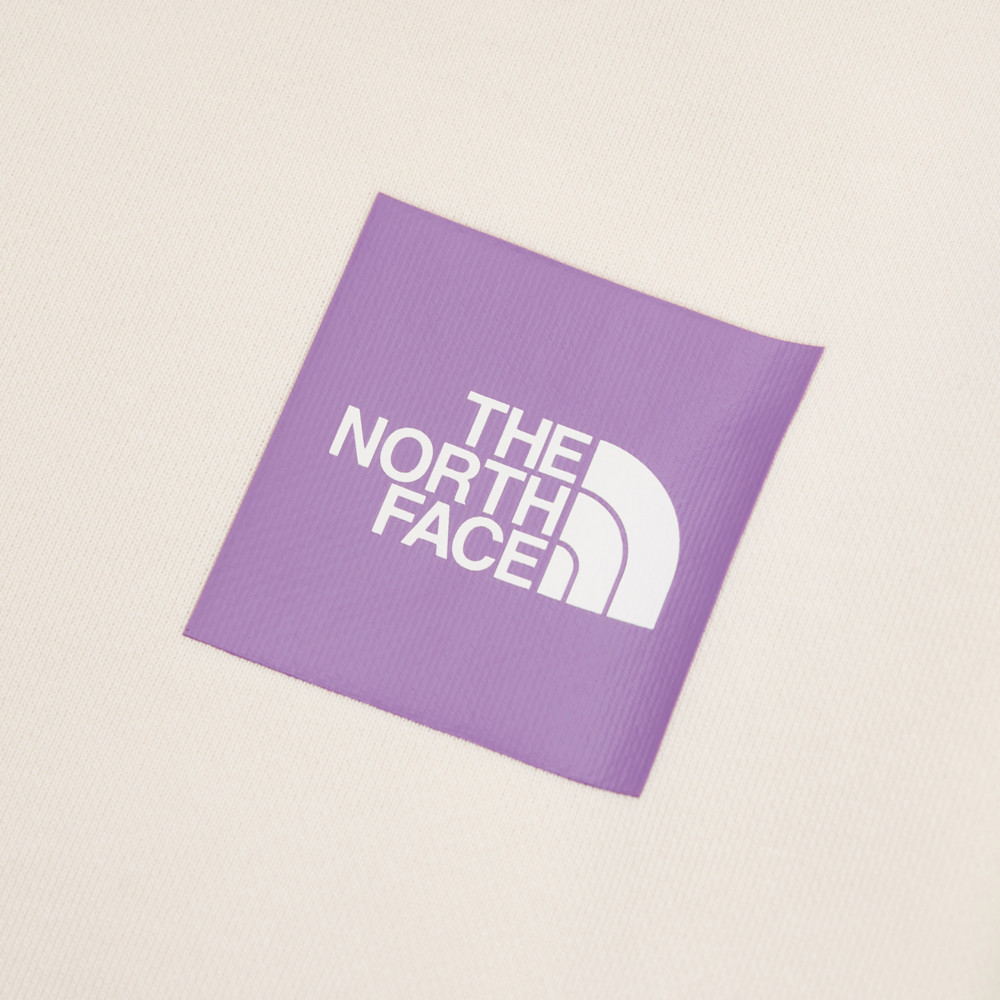 The North Face北面女款米白色舒適透氣長袖大學T｜8F0XQLI