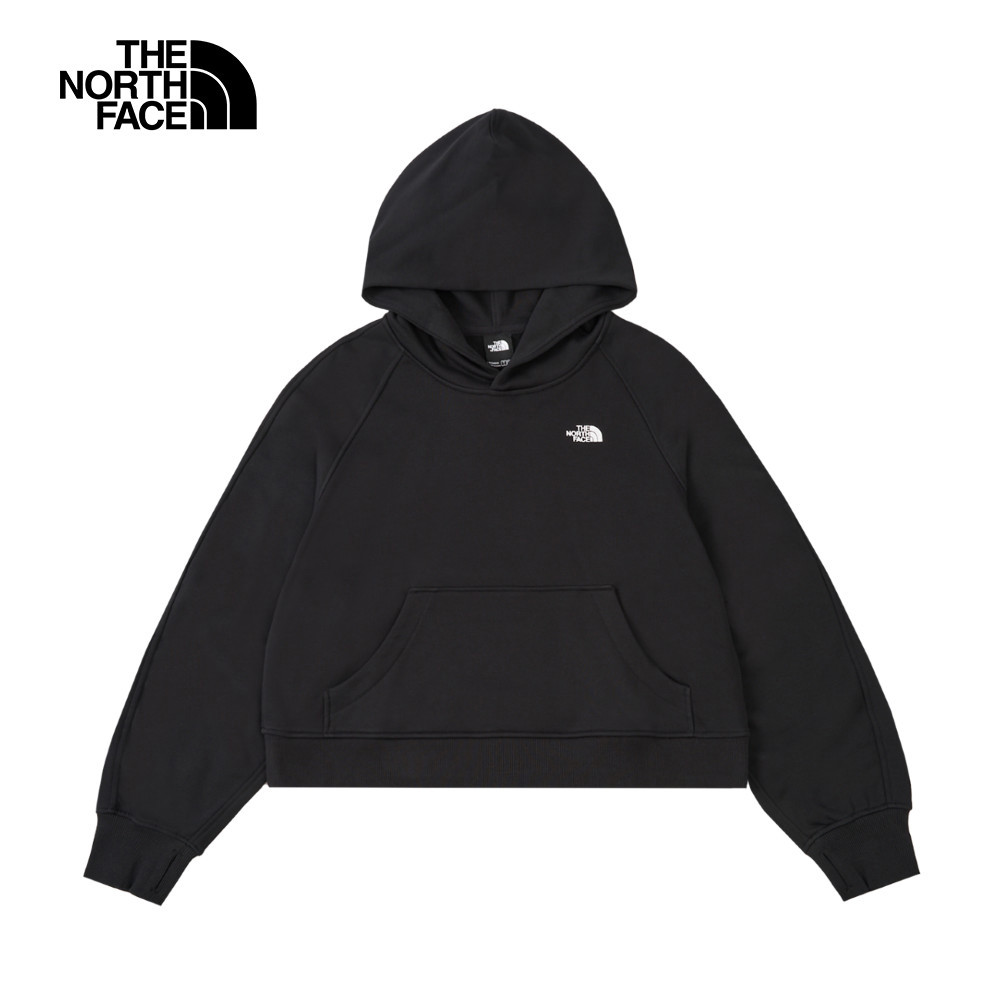 The North Face北面女款黑色舒適透氣長袖帽T｜8F0YJK3