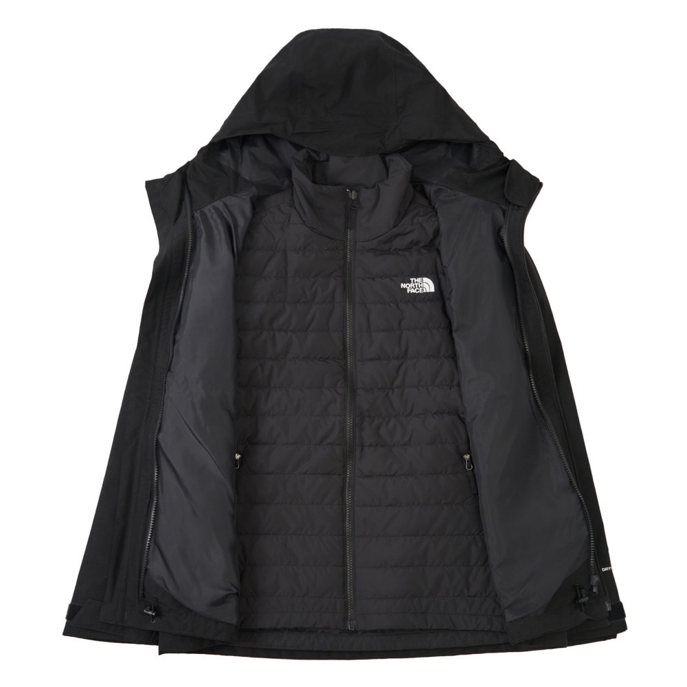 The North Face北面女款黑色DryVent防水透氣鋪棉內裡三合一外套｜8FJWJK3