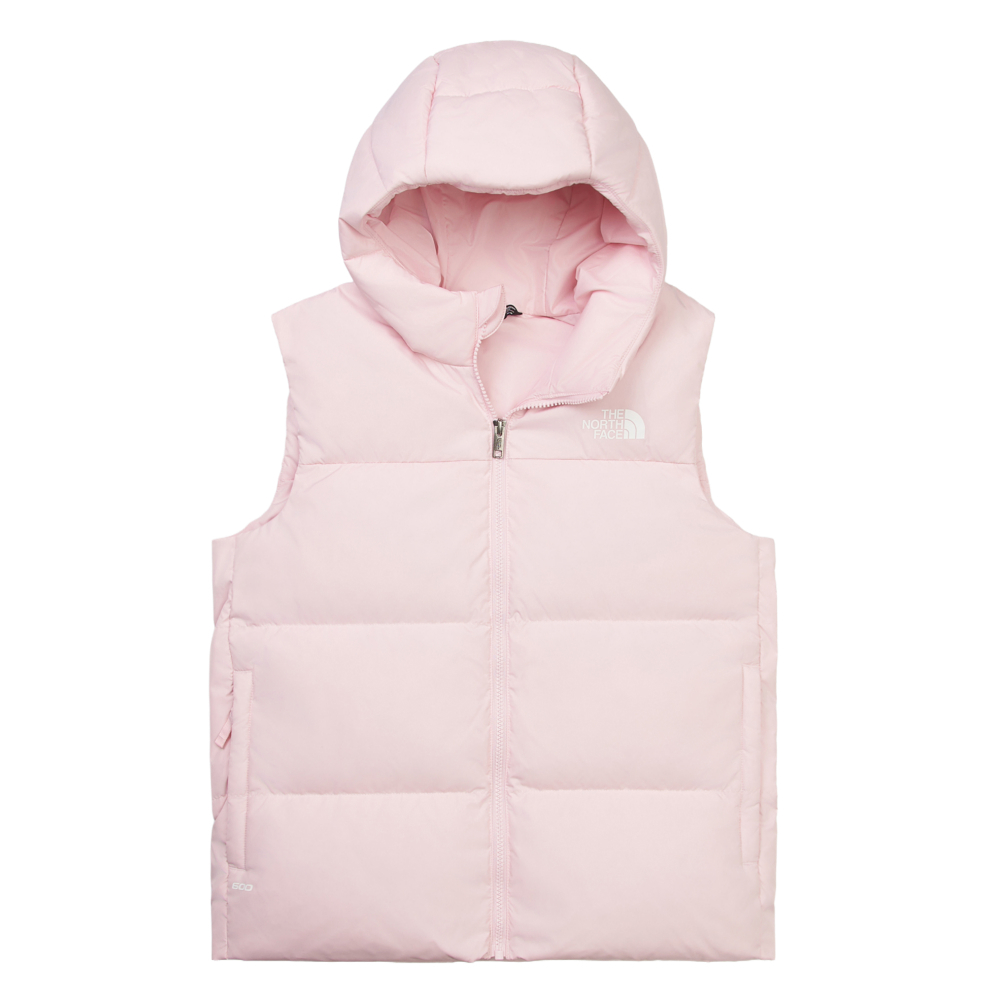 The North Face北面兒童粉色DWR防潑水羽絨背心｜8DN1BP6