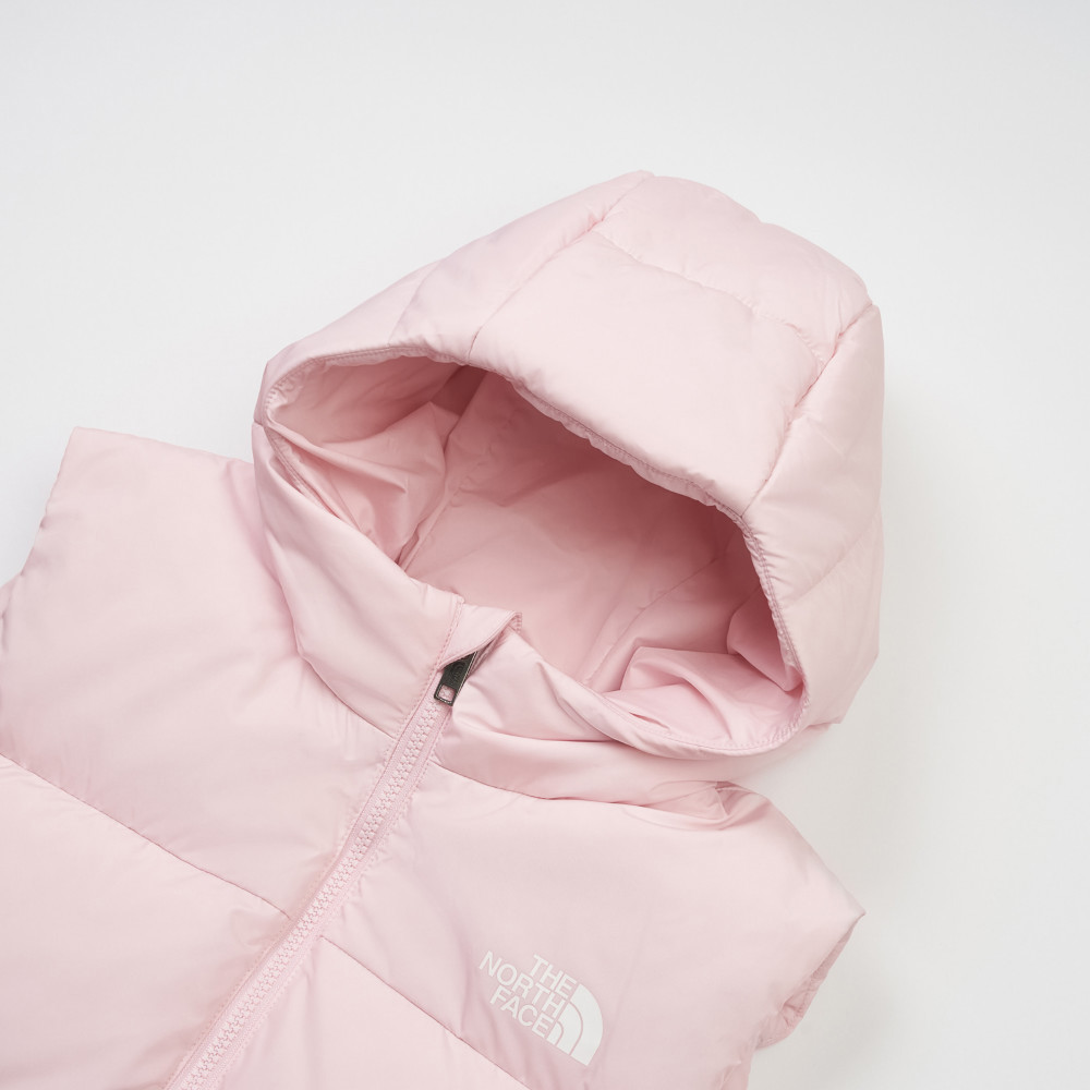 The North Face北面兒童粉色DWR防潑水羽絨背心｜8DN1BP6