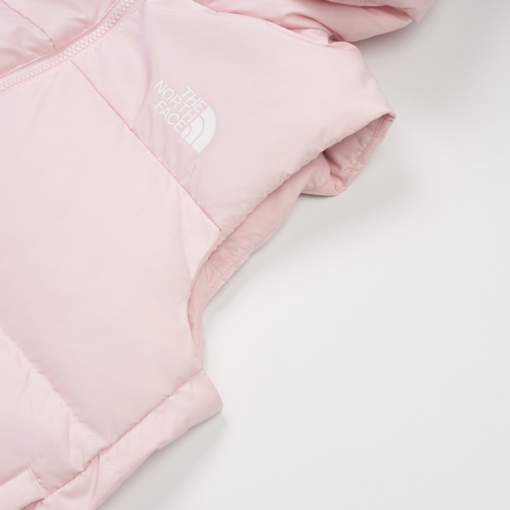 The North Face北面兒童粉色DWR防潑水羽絨背心｜8DN1BP6