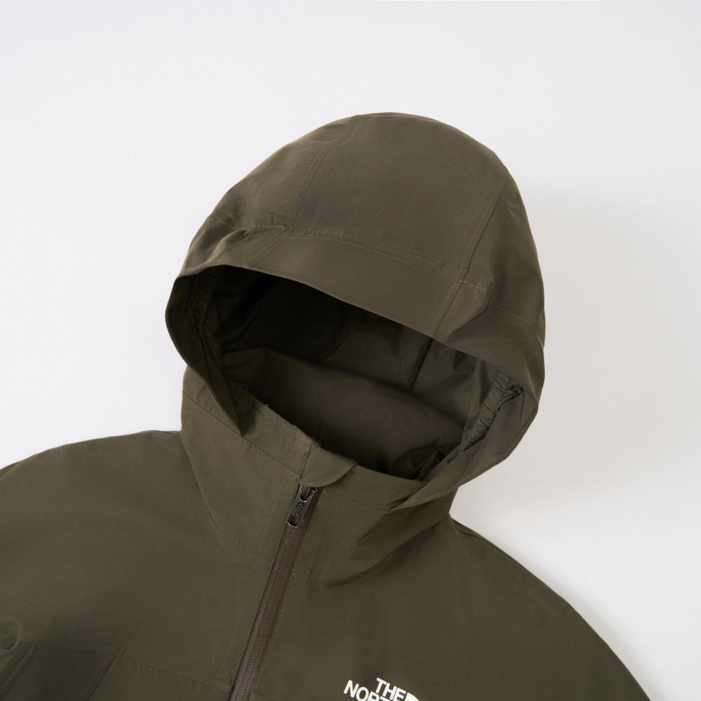 The North Face北面兒童灰褐色DryVent防水透氣衝鋒衣｜8DXM21L