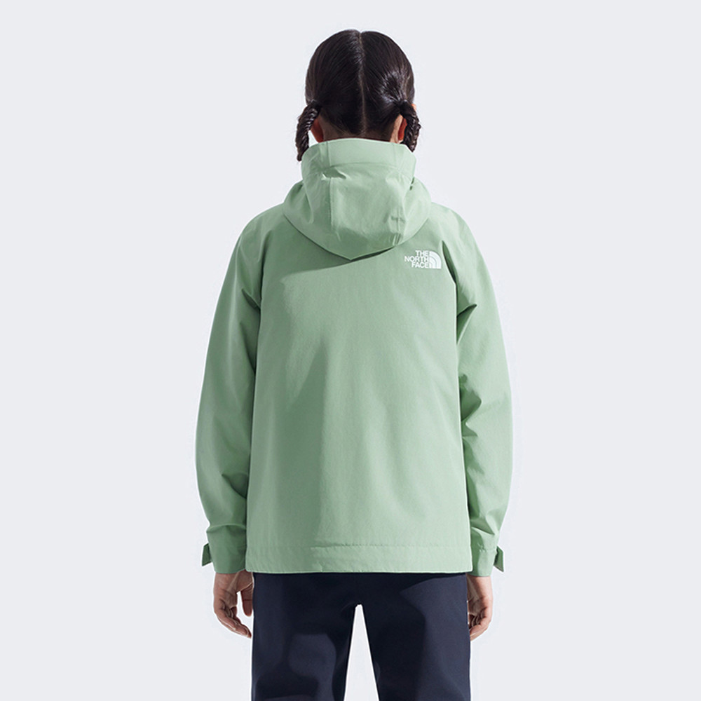 The North Face北面兒童綠色DryVent防水透氣羽絨內裡三合一外套｜8DXRD5M