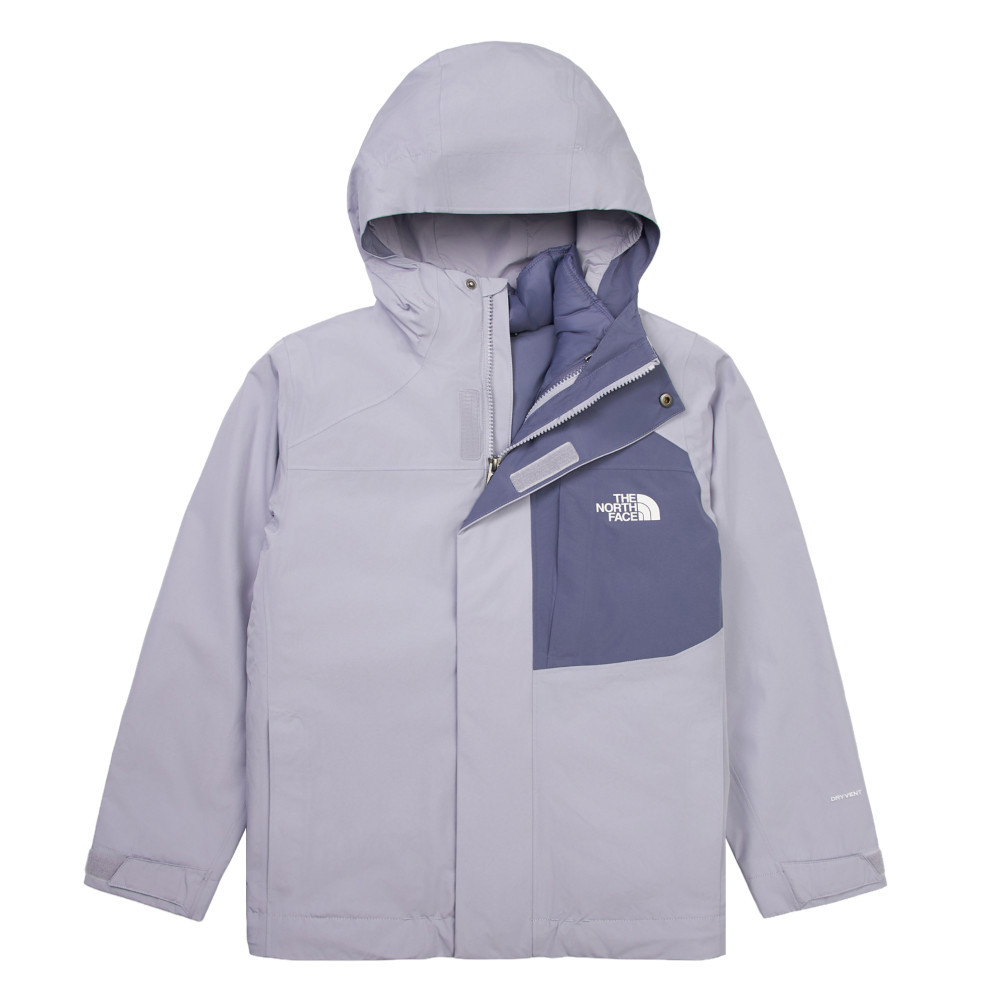 The North Face北面兒童藍色DryVent防水透氣羽絨內裡三合一外套｜8DXREHA