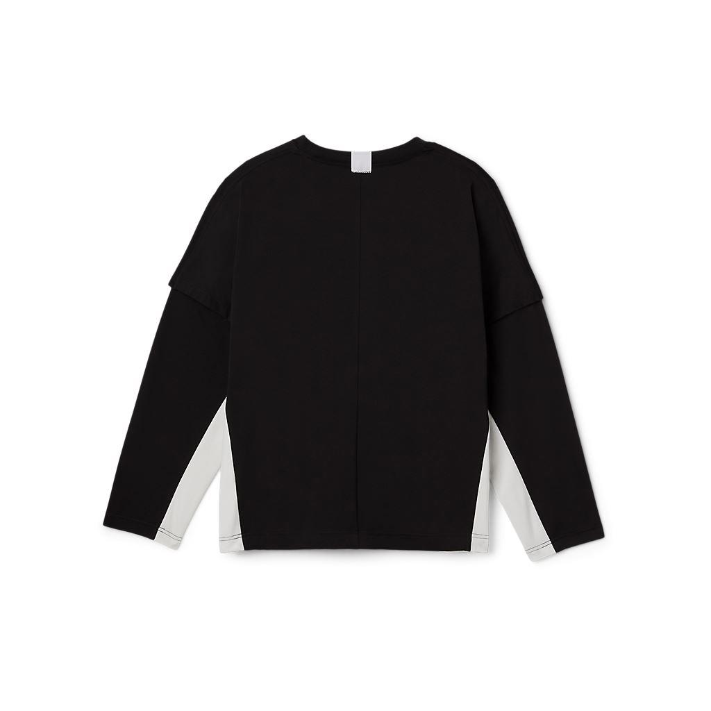 LOGO布章長袖上衣 男女中性款  運動休閒上衣 2203A336-001