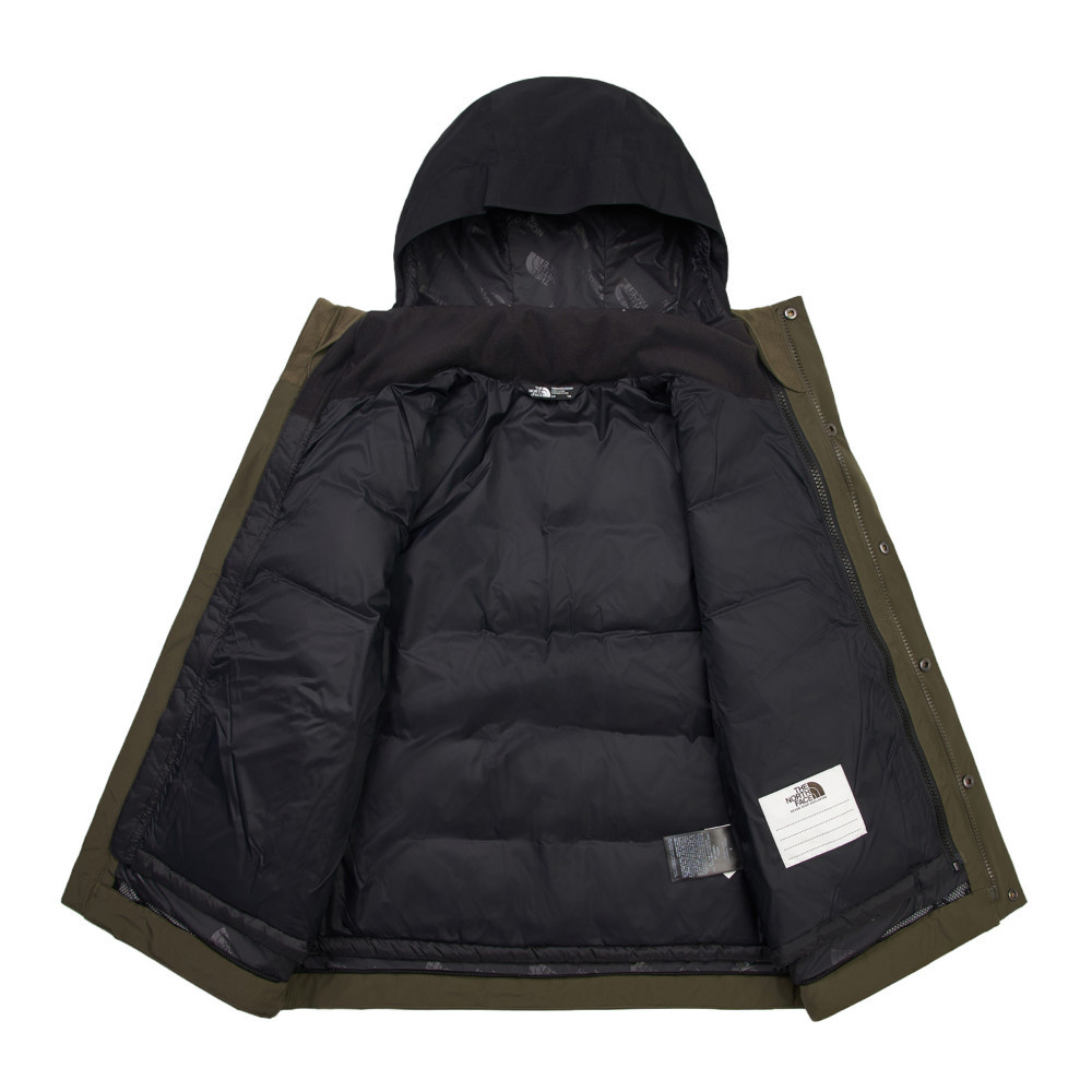 The North Face北面兒童綠黑拼接DryVent防水透氣羽絨內裡三合一外套｜8DXTBQW