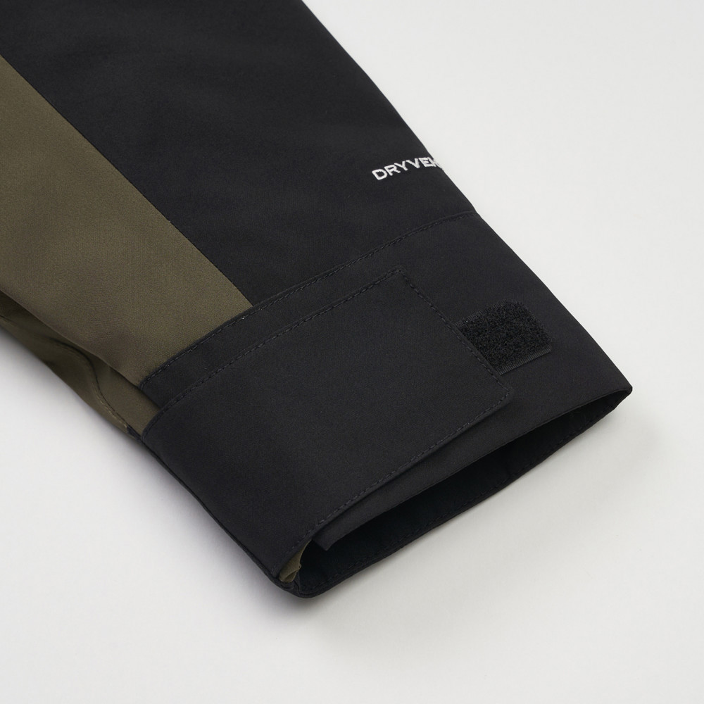 The North Face北面兒童綠黑拼接DryVent防水透氣羽絨內裡三合一外套｜8DXTBQW