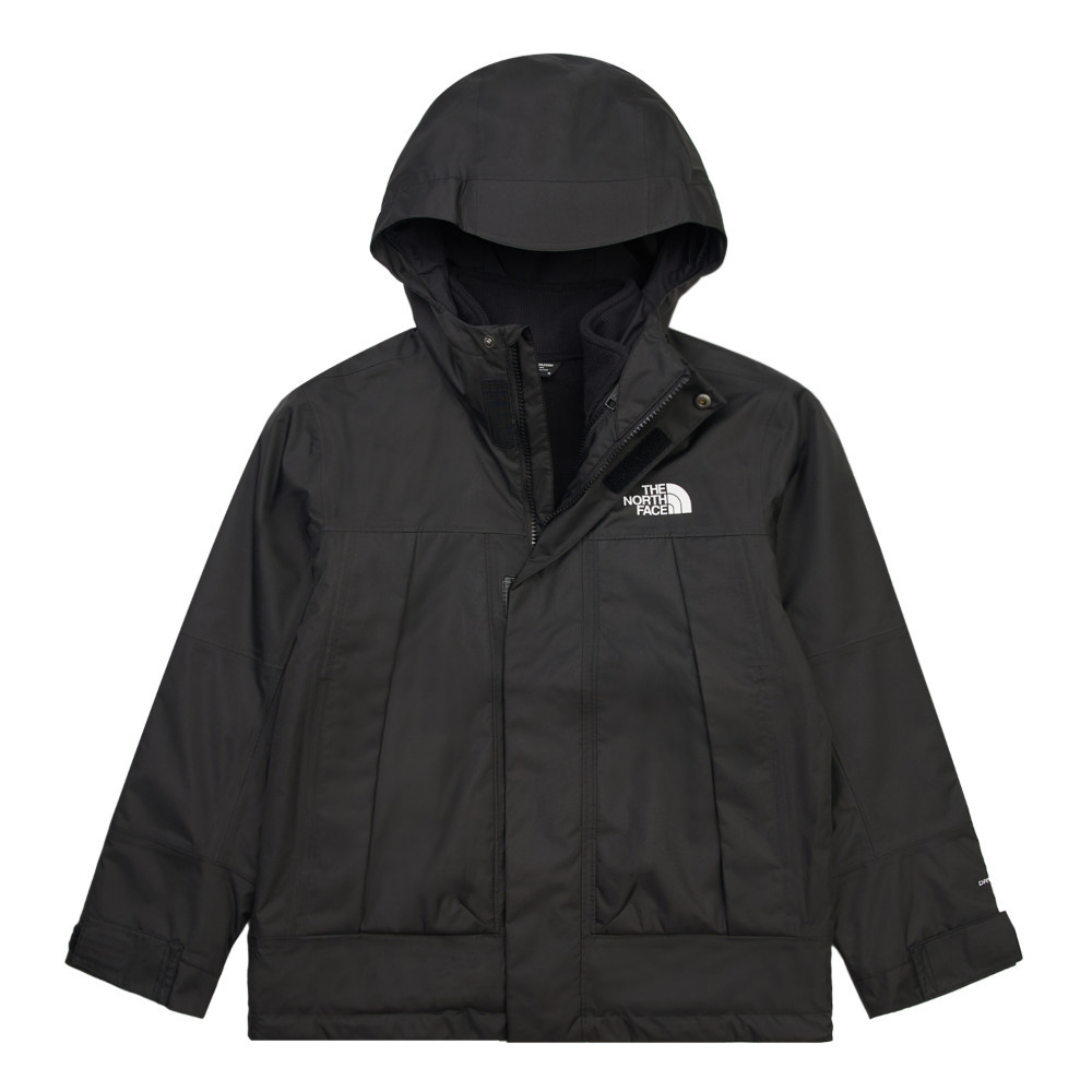 The North Face北面兒童黑色DryVent防水透氣抓絨內裡三合一外套｜8DXUKX7