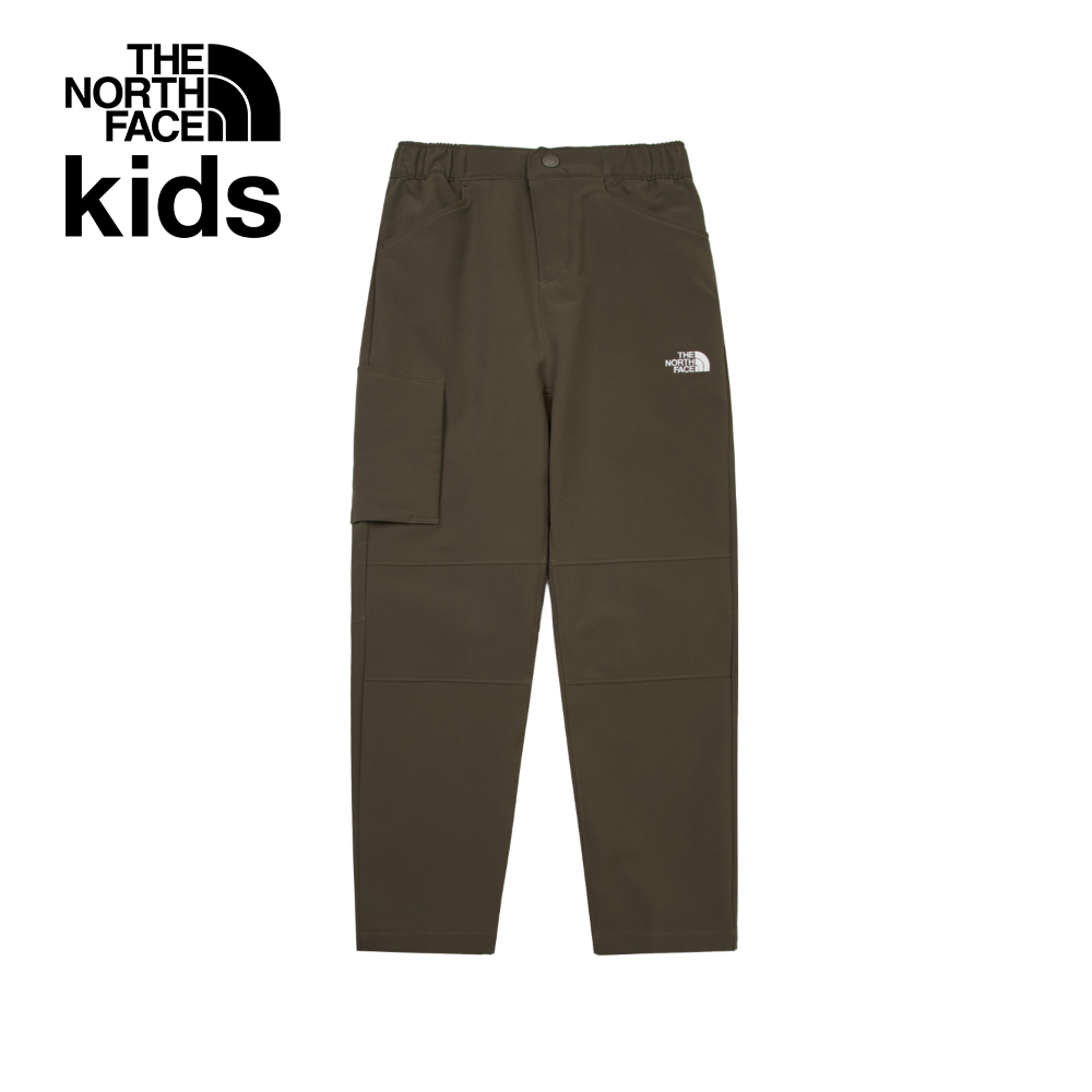 The North Face北面兒童灰褐色DWR防潑水戶外徒步長褲｜89XJ21L