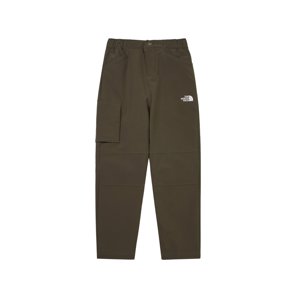 The North Face北面兒童灰褐色DWR防潑水戶外徒步長褲｜89XJ21L