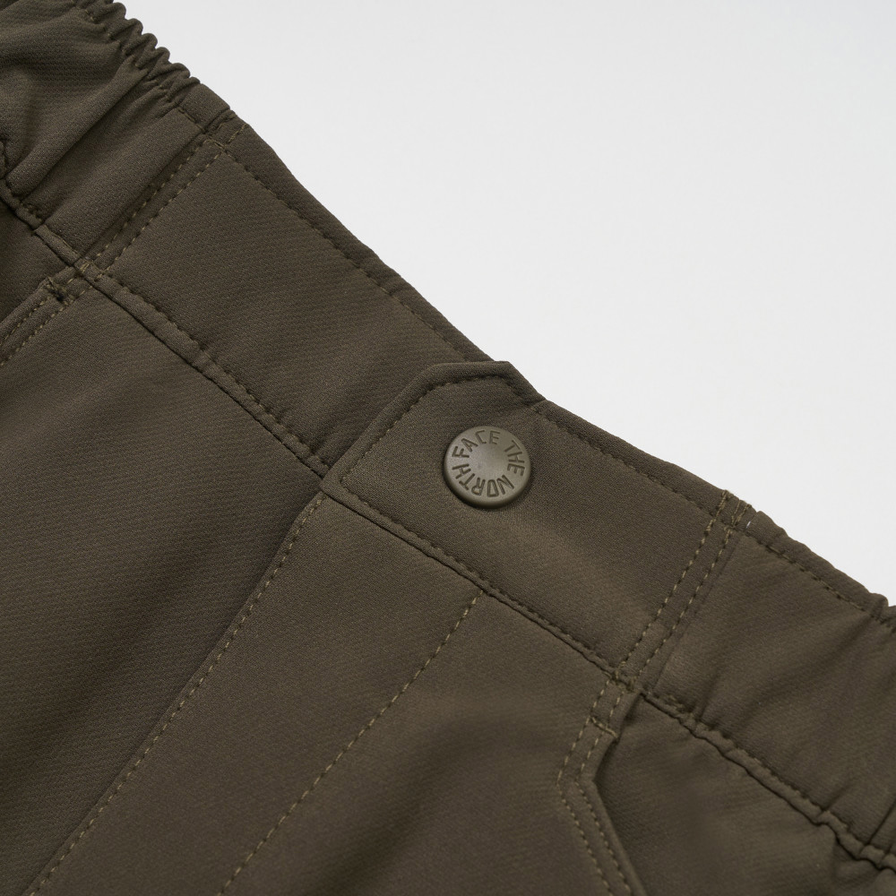 The North Face北面兒童灰褐色DWR防潑水戶外徒步長褲｜89XJ21L