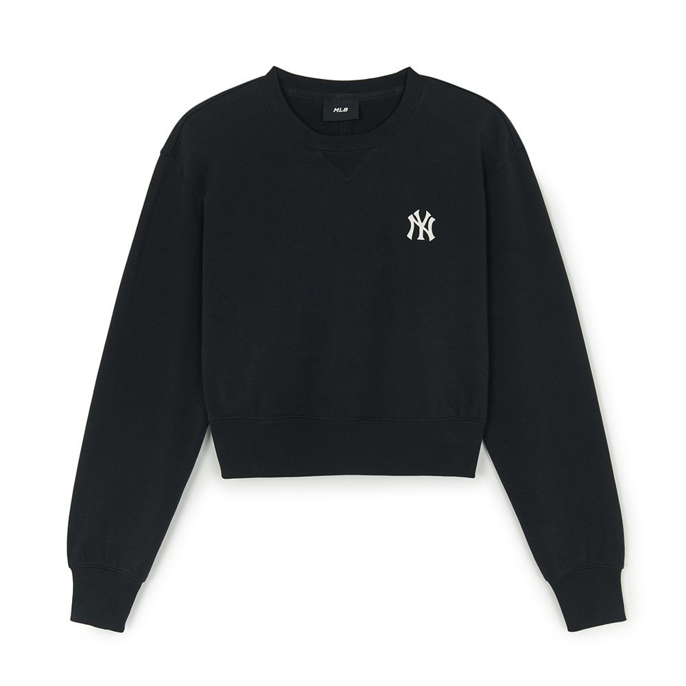 MLB 女版小Logo長袖大學T 紐約洋基隊 (3FMTB2054-50BKS)