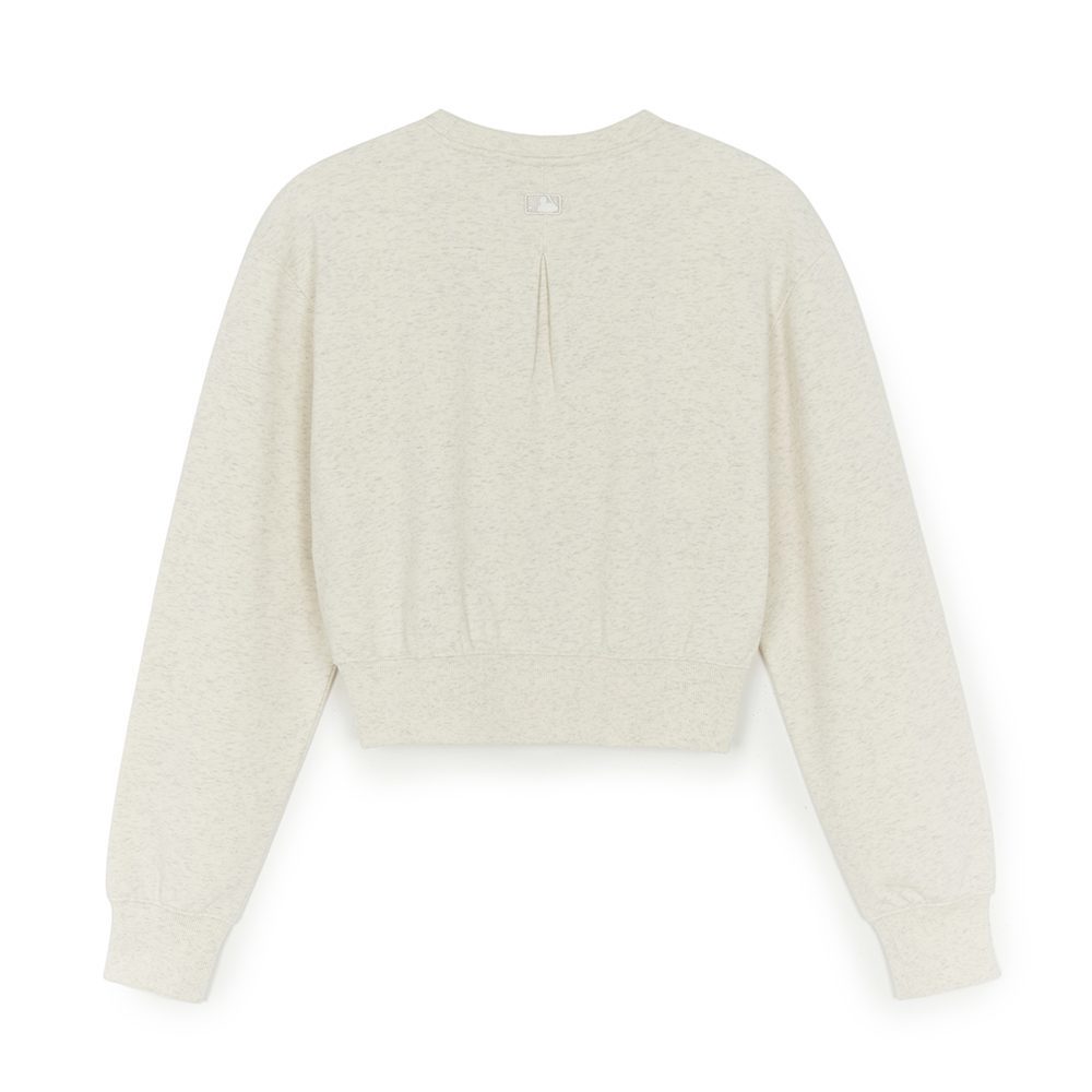 MLB 女版小Logo長袖大學T 紐約洋基隊 (3FMTB2054-50CRM)