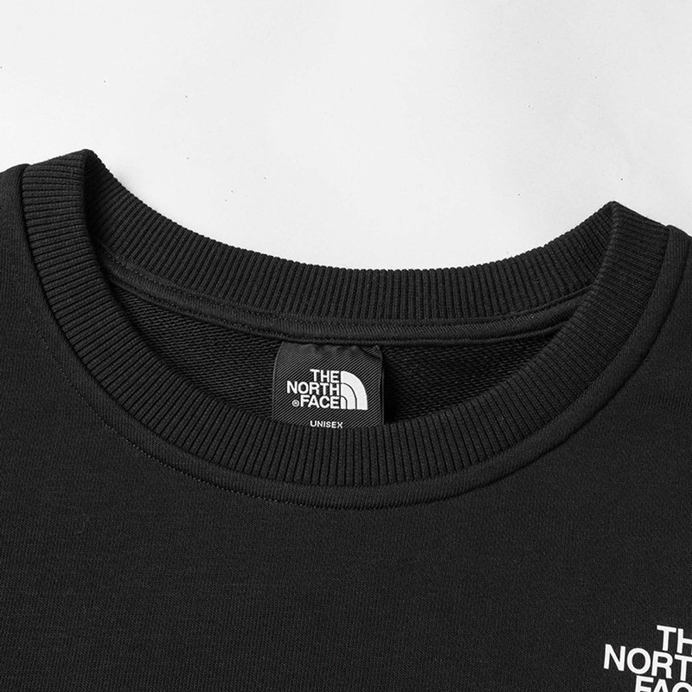 【uncle belly】The North Face北面男女款黑色趣味印花長袖大學T｜8HNFJK3