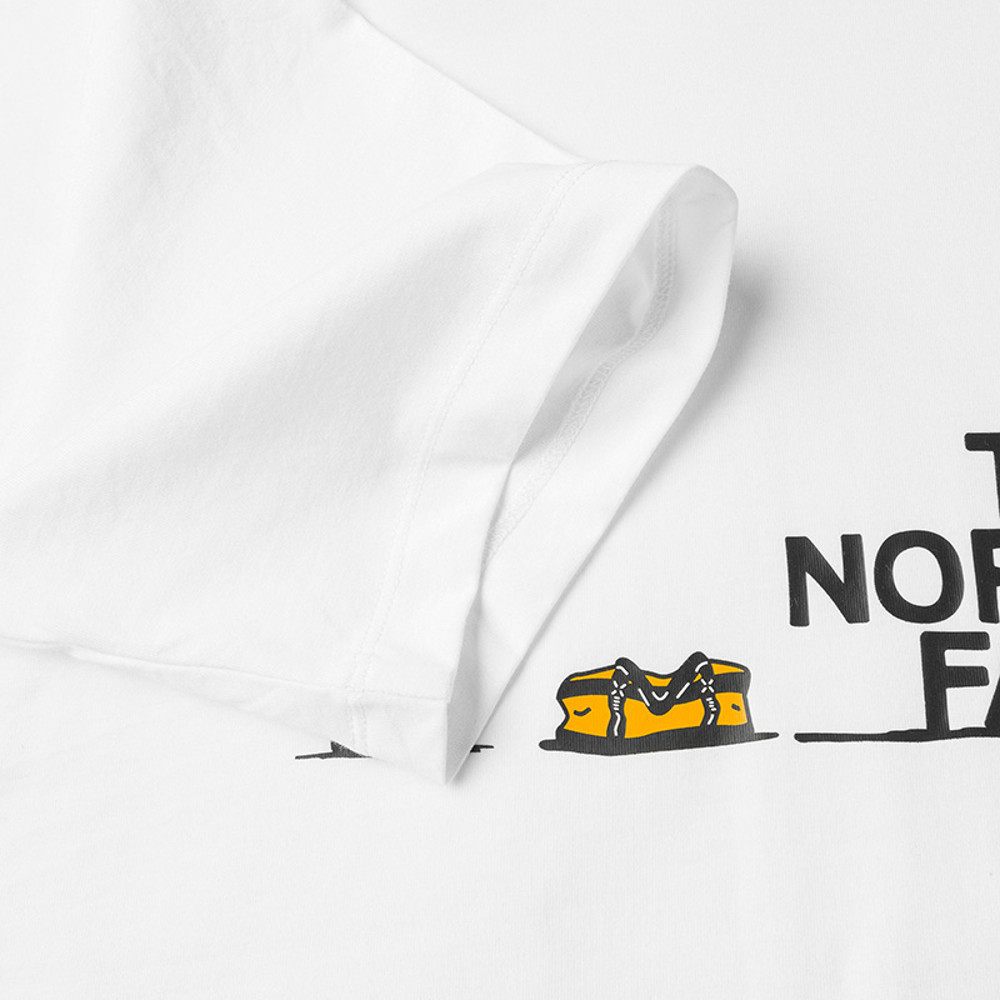 【uncle belly】The North Face北面男女款白色趣味印花短袖T恤｜8HNEFN4