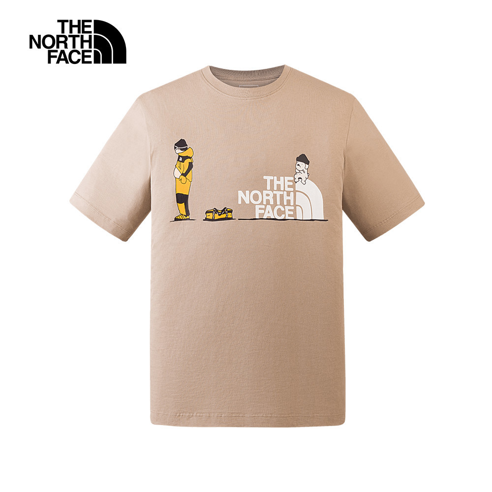 【uncle belly】The North Face北面男女款棕色趣味印花短袖T恤｜8HNEBOX