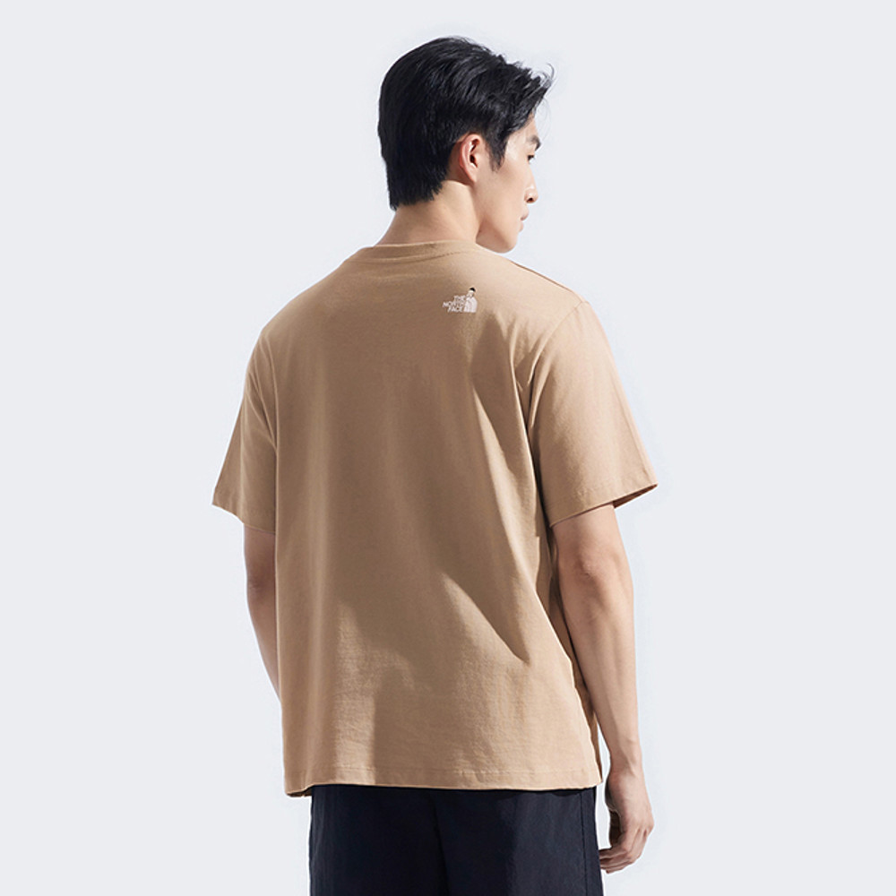 【uncle belly】The North Face北面男女款棕色趣味印花短袖T恤｜8HNEBOX