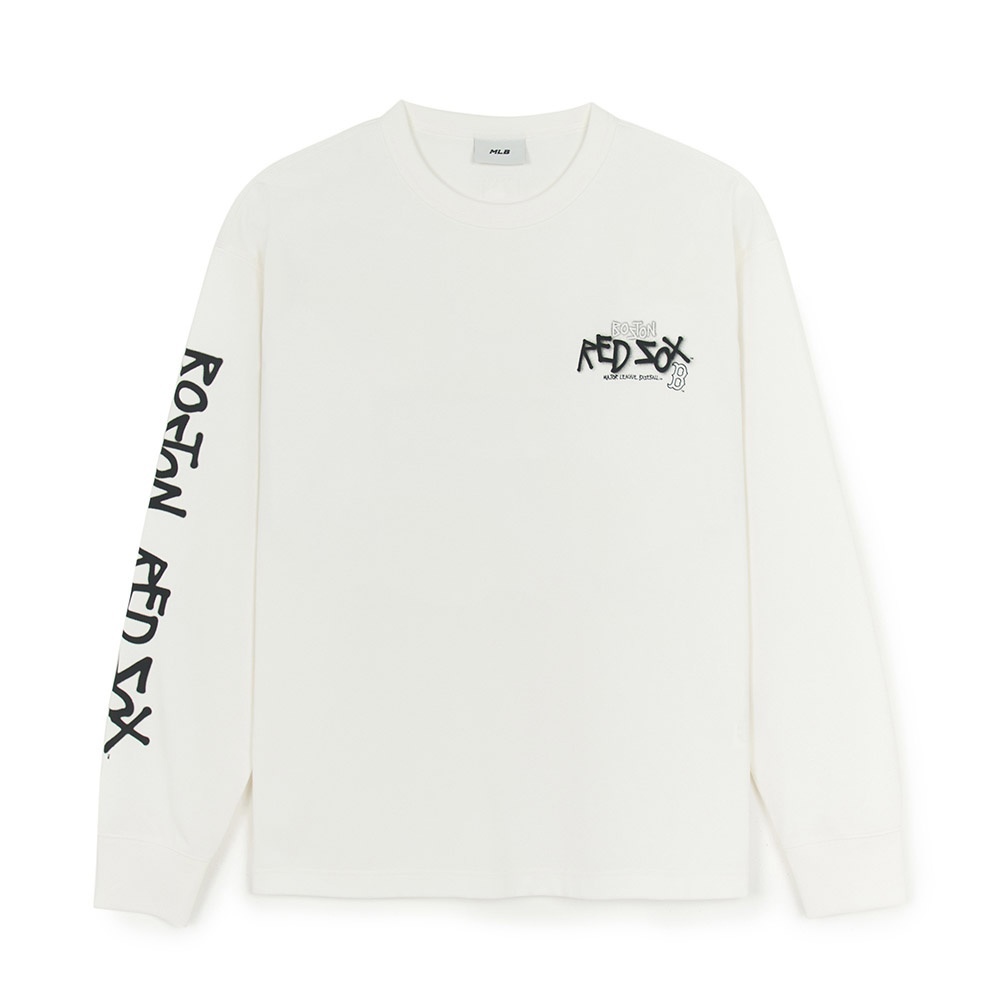 MLB 抗UV機能寬版長袖T恤 波士頓紅襪隊 (3ATSB1054-43IVS)