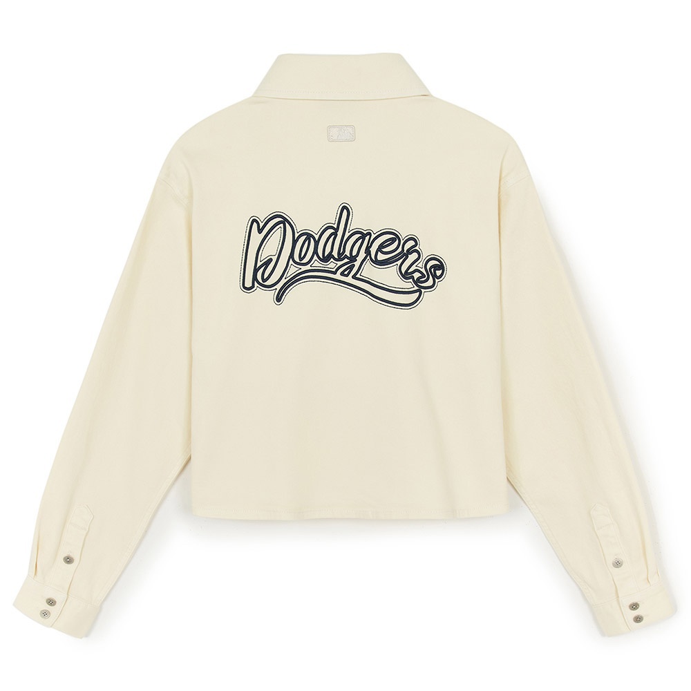 MLB 女版牛仔丹寧襯衫 Varsity系列 洛杉磯道奇隊 (3FDRV0154-07CRS)