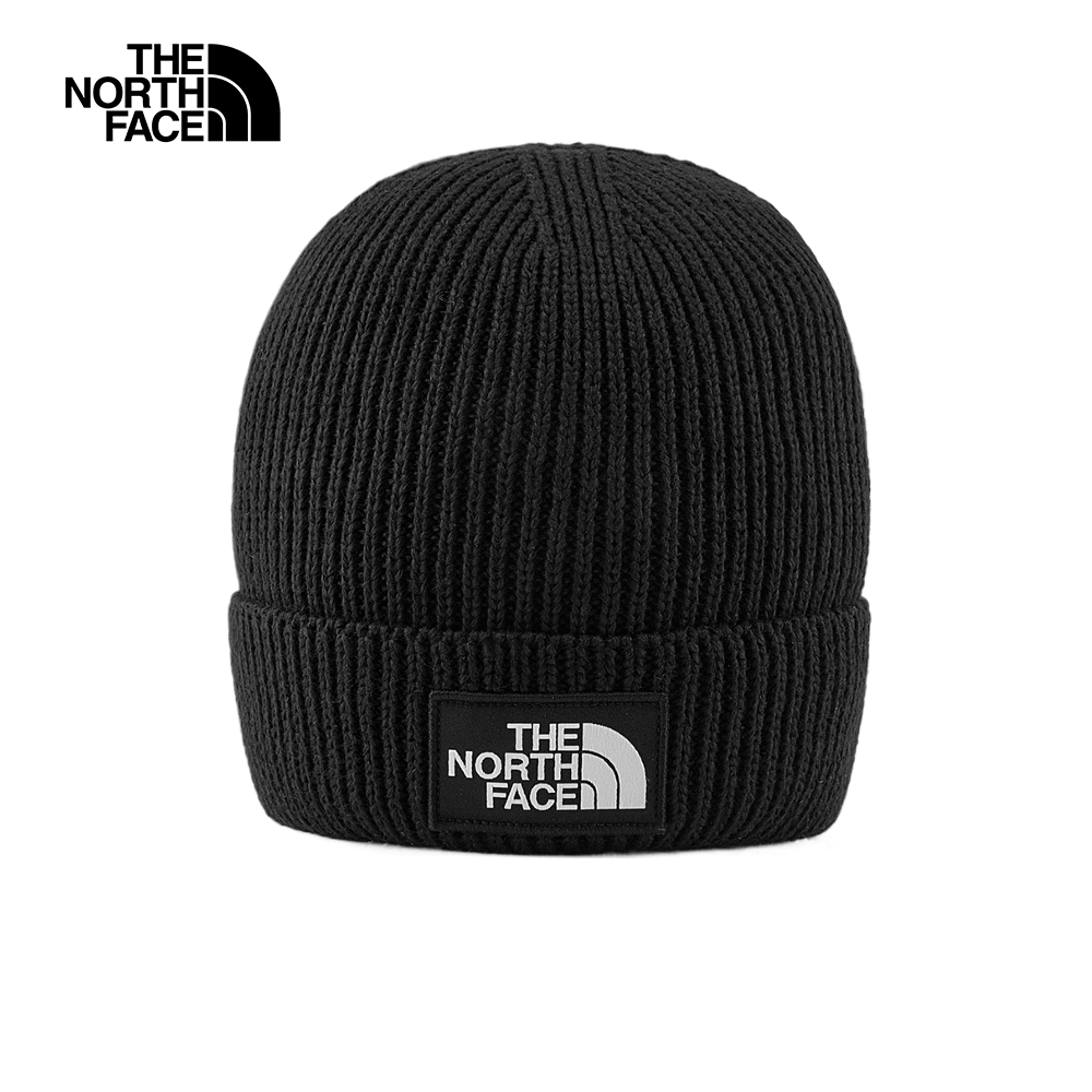 The North Face北面男女款黑色舒適保暖毛帽｜8CHEJK3