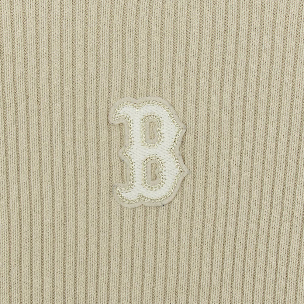 MLB 女版復古水洗羅紋針織毛衣 波士頓紅襪隊 (3FKPB0354-43SAL)