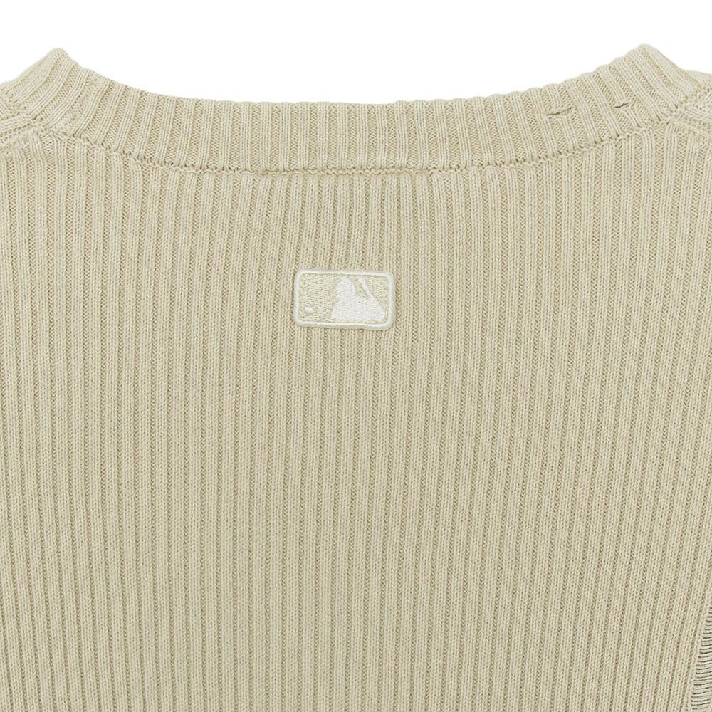 MLB 女版復古水洗羅紋針織毛衣 波士頓紅襪隊 (3FKPB0354-43SAL)