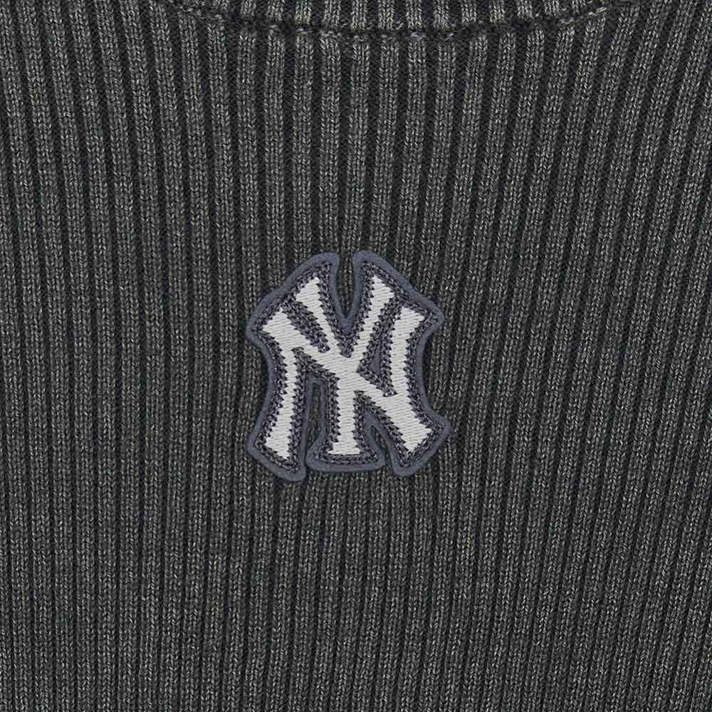 MLB 女版復古水洗羅紋針織毛衣 紐約洋基隊 (3FKPB0354-50CGS)