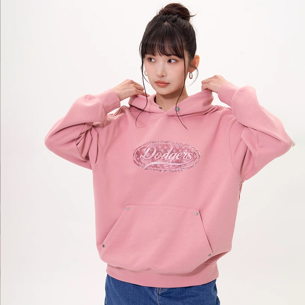 MLB Korea MLB 丹寧連帽上衣 帽T Monogram系列 洛杉磯道奇隊 (3AHDM0654-07