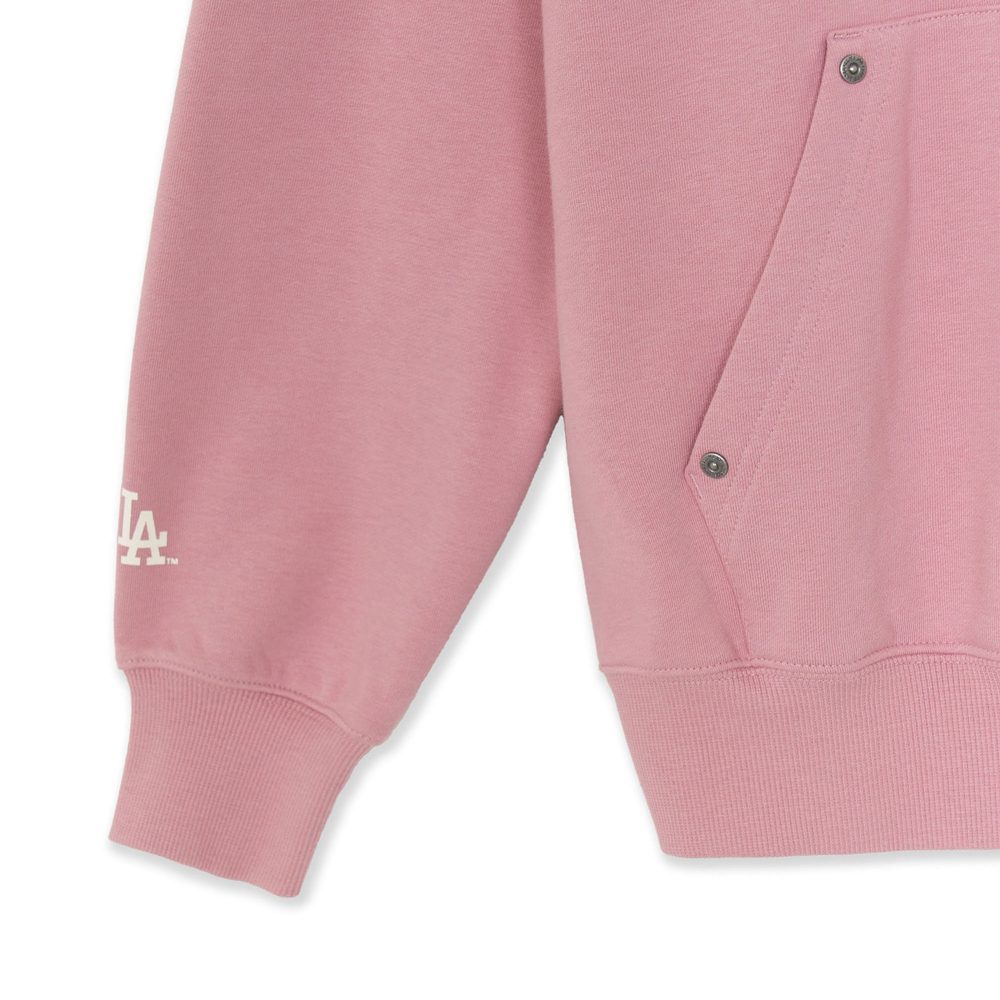 MLB 丹寧連帽上衣 帽T Monogram系列 洛杉磯道奇隊 (3AHDM0654-07PKL)