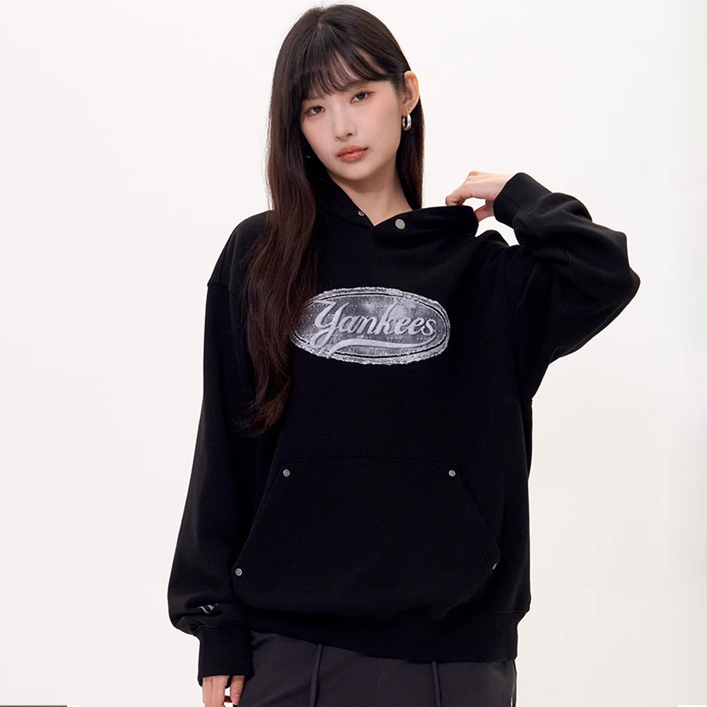 MLB 丹寧連帽上衣 帽T Monogram系列 紐約洋基隊 (3AHDM0654-50BKS)