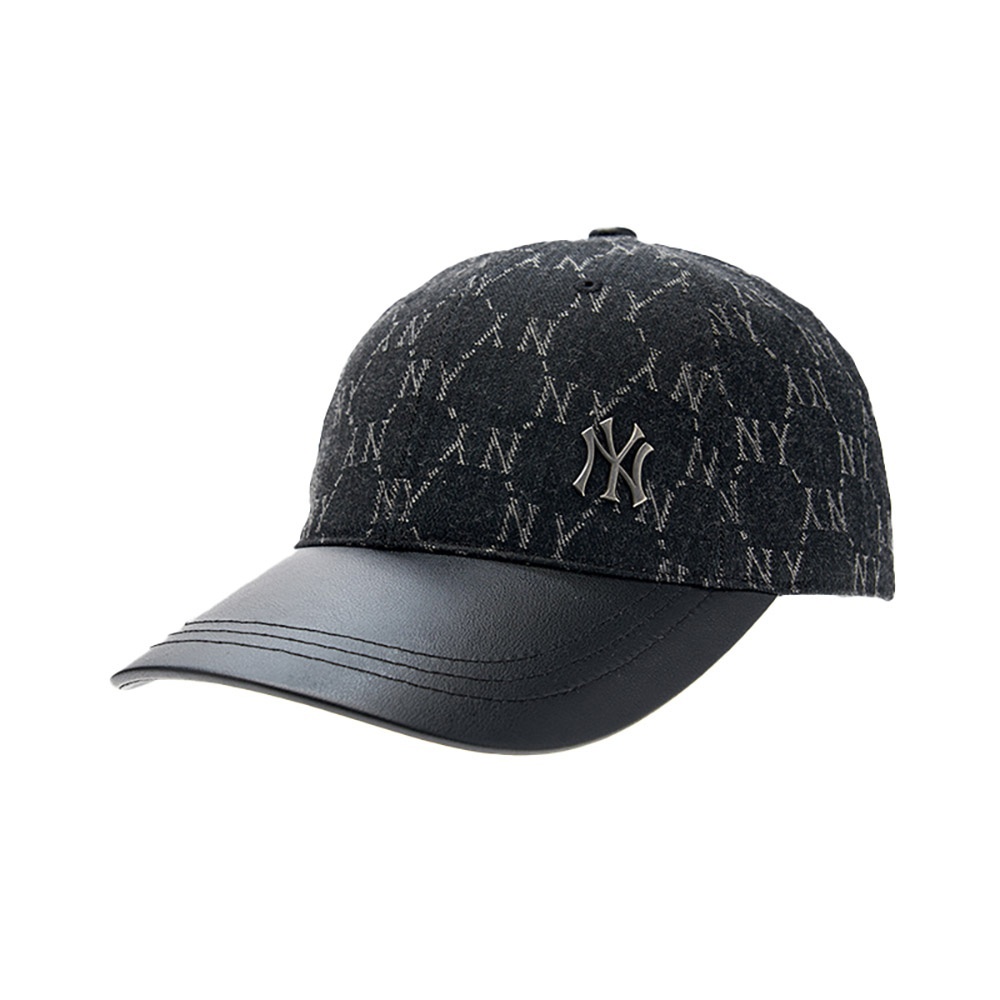 MLB 可調式軟頂棒球帽 Monogram系列 紐約洋基隊 (3ACPM045N-50BKS)