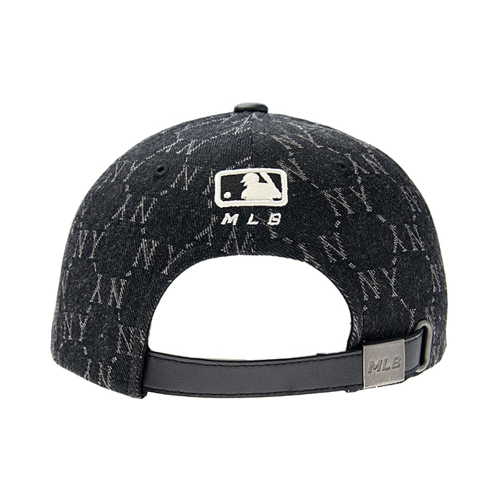 MLB 可調式軟頂棒球帽 Monogram系列 紐約洋基隊 (3ACPM045N-50BKS)