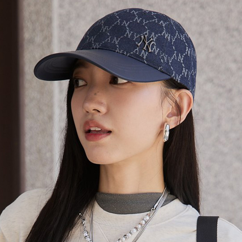 MLB 可調式軟頂棒球帽 Monogram系列 紐約洋基隊 (3ACPM045N-50INS)