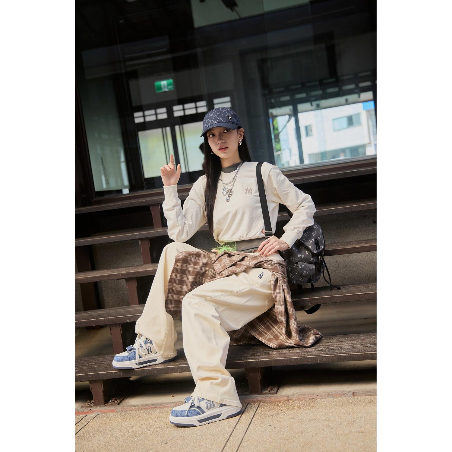 MLB Monogram老爹鞋 學長鞋 Chunky Liner系列 紐約洋基隊 (3ASXP025N-50NYS)